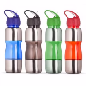 SQUEEZE DE METAL E PLÁSTICO 600 ML