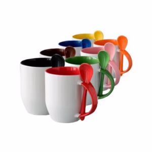 CANECA EM CERÂMICA COM COLHER