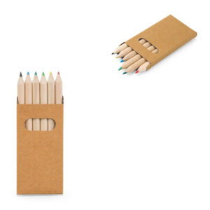 KIT COM 6 MINI LÁPIS DE COR