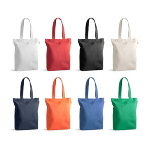 SACOLA EM 70% ALGODÃO RECICLADO E 30% POLIÉSTER RECICLADO (220G/M²) SEM TINGIMENTO