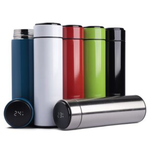 GARRAFA TÉRMICA 450 ML COM TERMÔMETRO DIGITAL