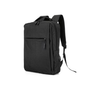 MOCHILA DE NYLON USB 21L - Preto, DTF Têxtil