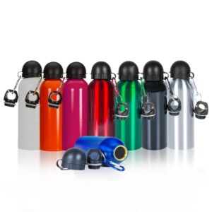 SQUEEZE DE METAL 500 ML COM DUAS TAMPAS