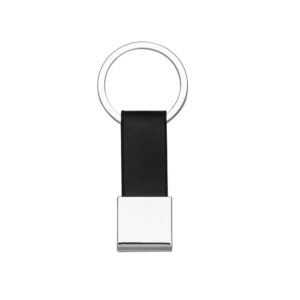 CHAVEIRO METAL COM COURO