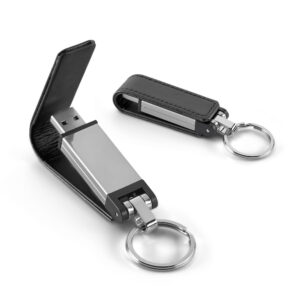 PEN DRIVE EM COURO SINTÉTICO 16GB