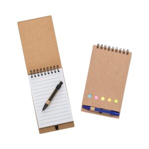 BLOCO DE ANOTAÇÕES ECOLÓGICO COM MINI CANETA