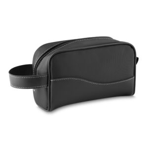NECESSAIRE DE COURO SINTÉTICO E NYLON