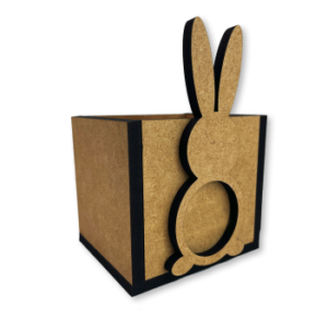 CAIXA DE COELHO MDF CRÚ 3MM
