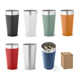 COPO EM AÇO INOX TÉRMICO, COM PAREDE DUPLA ISOLADA A VÁCUO 540 ML