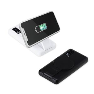 POWER BANK 10.000MAH COM CARREGAMENTO VIA INDUÇÃO OU VIA CABO