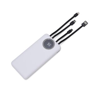 POWER BANK 10.000MAH COM LANTERNA E MULTISSAÍDAS