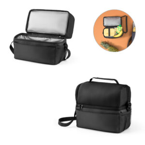 BOLSA TÉRMICA EM 300D E 840D JACQUARD COM INTERIOR FORRADO EM PEVA 8.5 L