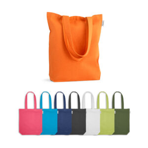SACOLA EM 50% ALGODÃO, 30% ALGODÃO RECICLADO E 20% POLIÉSTER RECICLADO (220 G/M²)