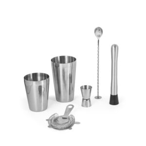 SET DE COQUETEL COM 6 PEÇAS INOX