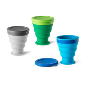 COPO DE VIAGEM DOBRÁVEL EM SILICONE