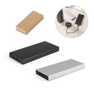 BATERIA PORTÁTIL EM ALUMÍNIO 100% RECICLADO (10.000 MAH)