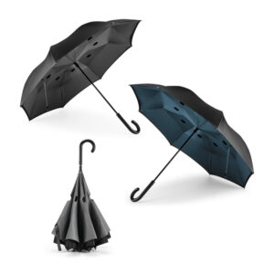 GUARDA-CHUVA, REVERSÍVEL, EM POLIÉSTER PONGEE 190T
