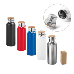 GARRAFA EM AÇO INOX DE PAREDE DUPLA TÉRMICA 570ML