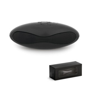 CAIXA DE SOM PORTÁTIL COM AUTONOMIA DE 3H E MICROFONE, EM ABS