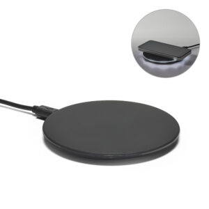 CARREGADOR POR INDUÇÃO WIRELESS EM ABS E ACABAMENTO EMBORRACHADO