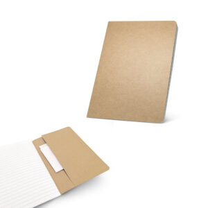 CADERNO A5 CAPA FLEXÍVEL EM CARTÃO KRAFT