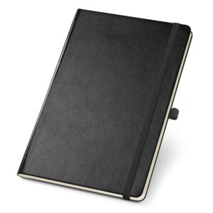 CADERNO A5 DE CAPA DURA EM PVC COM 160 PÁGINAS