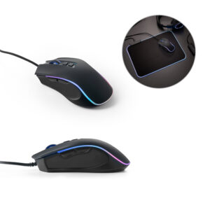 MOUSE PARA JOGOS EM ABS COM ACABAMENTO EM BORRACHA