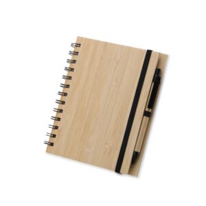 CADERNO DE PAPELÃO COM CANETA